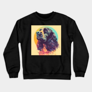 Retro Cocker Spaniel: Pastel Pup Revival Crewneck Sweatshirt